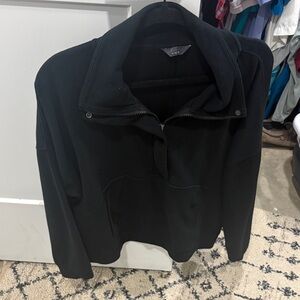 Danskin Now Black Half-Zip Pullover Sweatshirt